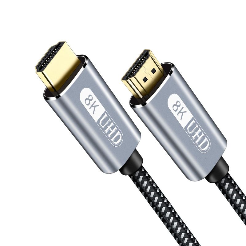 Photo 1 of TagBreet 8K HDMI Cable 1.5ft, HDMI 2.1 48Gbps High Speed Nylon Braided HDMI Cord with eARC HDR10 4:4:4 HDCP 2.2&2.3, 4K HDMI Cable Compatible with Dolby Atmos Apple Fire LG Samsung TV PS5 Switch Xbox
