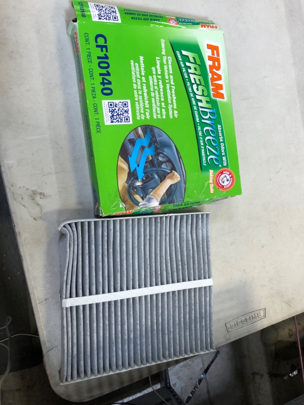 Photo 2 of FRAM Fresh Breeze Cabin Air Filter with Arm & Hammer Baking Soda, CF10140 for Nissan Vehicles