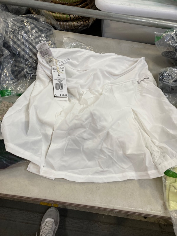 Photo 2 of adidas Women's Club Pleated Tennis Skirt Large White