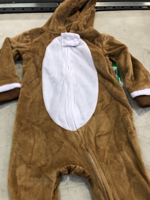 Photo 2 of Tipsy Elves' Rudolph The Red-Nosed Reindeer Jumpsuit Costume - Cute Brown Rudolf Holiday Animal Onesie for The Family Rednosed Reindeer Brown (Baby) 12 MONTHS