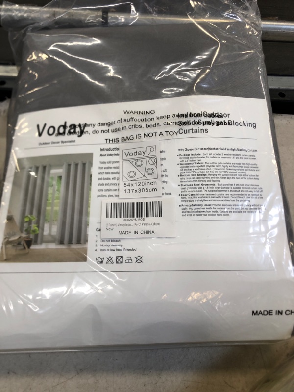 Photo 1 of (2 Panels) Voday Wide Indoor/Outdoor Curtains for Patio 84x120 Inch - Upgraded Water Repellent Sun Blocking Curtains - Rustproof Ring Top Privacy Protected Wall Room Divider Curtains for Porch Pergola