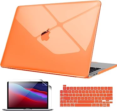 Photo 1 of Fintie Case for MacBook Pro 13 Inch A2338(M2 M1) A2251 A2289 A2159 A1989 A1706 A1708 (2016-2022 Release) - Snap On Hard Shell Cover GCLEAR CRYSTAL ORANGE