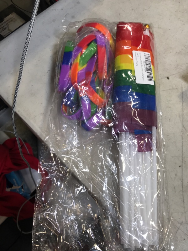 Photo 2 of 24 Pack Handheld Pride Flags and 24Pcs Pride Bracelets, LGBTQ Mini Rainbow Pride Flags, Rainbow Wristbands for Women Men Bisexual Pansexual Lesbian Transgender Gay Pride Month Parade Party Gifts