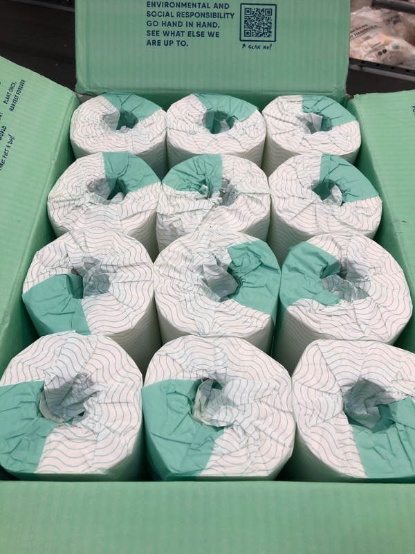 Photo 1 of Cloud Paper Bamboo Paper Towels - 6 Rolls of Environmentally-Friendly, Disposable Kitchen Paper Towels (125 sheets per roll) - FSC-certified, Totally Chlorine-Free, Plastic-Free, and Vegan (6)