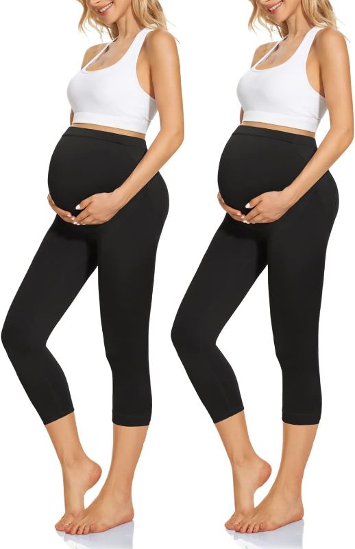 Photo 1 of 
Maternity Leggings Over The Belly Butt Lift - Buttery Soft Non-See-Through Workout Pregnancy Leggings