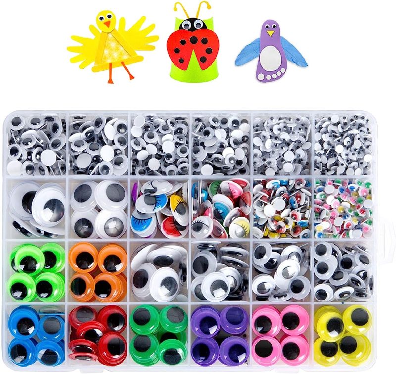 Photo 1 of 1680pcs Googly Wiggle Eyes Self Adhesive, for Craft Sticker Eyes Multi Colors and Sizes for DIY by ZZYI