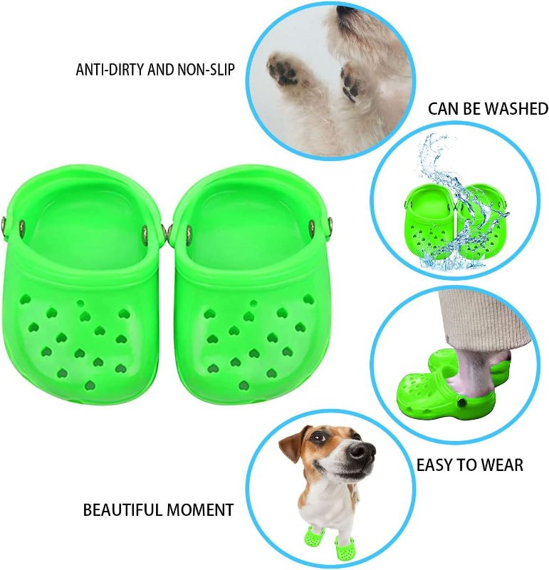 Photo 1 of  Pet Dog Shoes, Dog Clogs for Puppy Photos, Candy Colors Sandals, Summer Dog Shoes with Rugged Anti-Slip Sole, Dog Shoes Gifts for Pet Festival