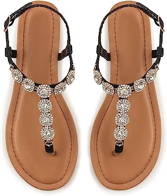 Photo 1 of  Sandals for Women Dressy Summer Rhinestone Sandals for Women, SIZE 7