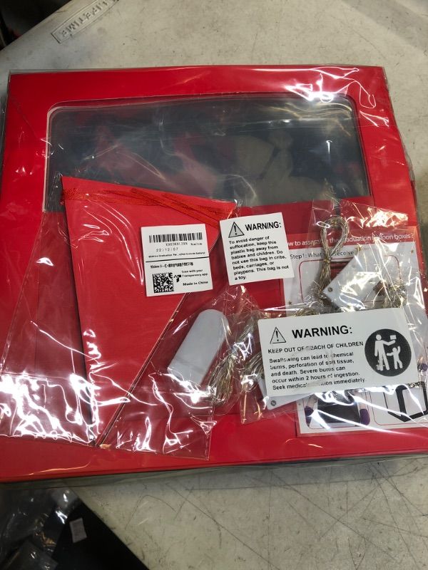 Photo 1 of 90shine Graduation Decorations Class of 2023 - 4PCS Congrats Grad We are So Proud of You Black&Red Boxes Decorating Kit Party Supplies with 45 Balloons,4 Light Strips,1 Garland(Not Include Battery)