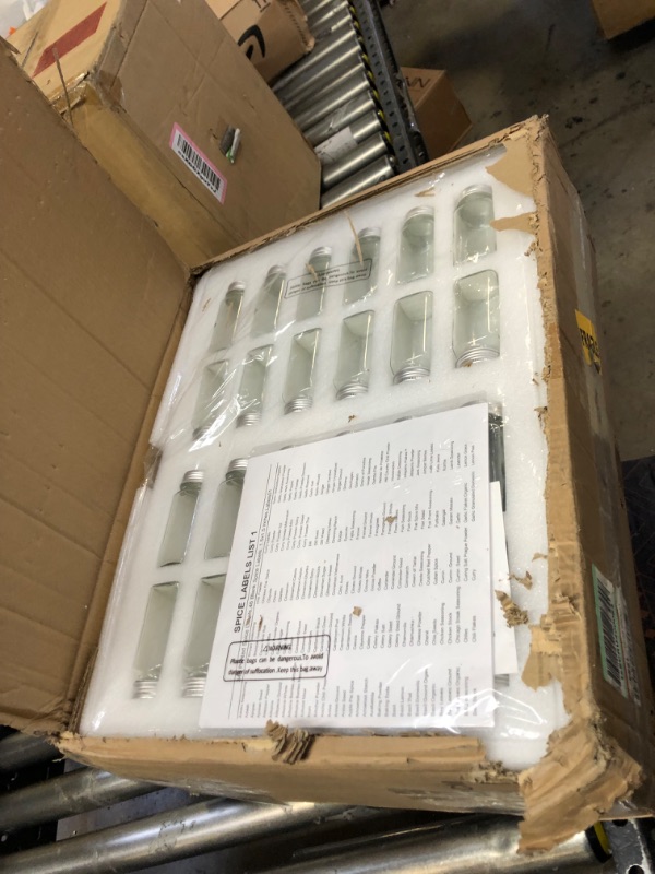 Photo 1 of SWOMMOLY Spice Rack Organizer with 72 Empty Square Spice Jars, 340 Spice Labels with Chalk Marker and Funnel Complete Set,for Countertop,Cabinet or Wall Mount