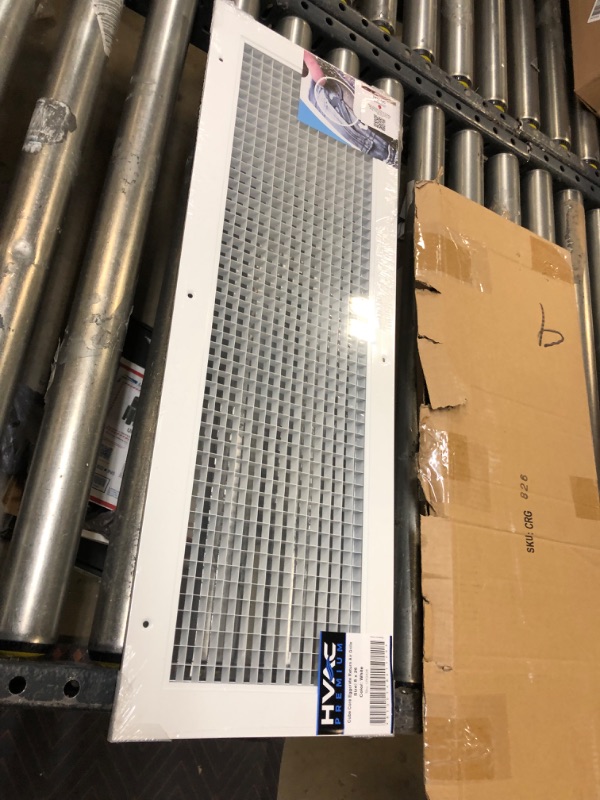 Photo 2 of 8" x 26" or 26" x 8" Cube Core Eggcrate Return Air Grille - Aluminum Rust Proof - HVAC Vent Duct Cover - White [Outer Dimensions: 10.75] 8 x 26 Return Grille