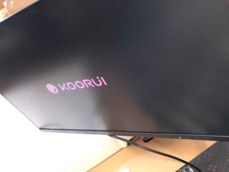 Photo 2 of KOORUI 27 Inch QHD Gaming Monitor 144 Hz, VA, 1ms, DCI-P3 90% Color Gamut, FreeSync G-Sync Compatible, (2560x1440, HDMI, DisplayPort) Black
