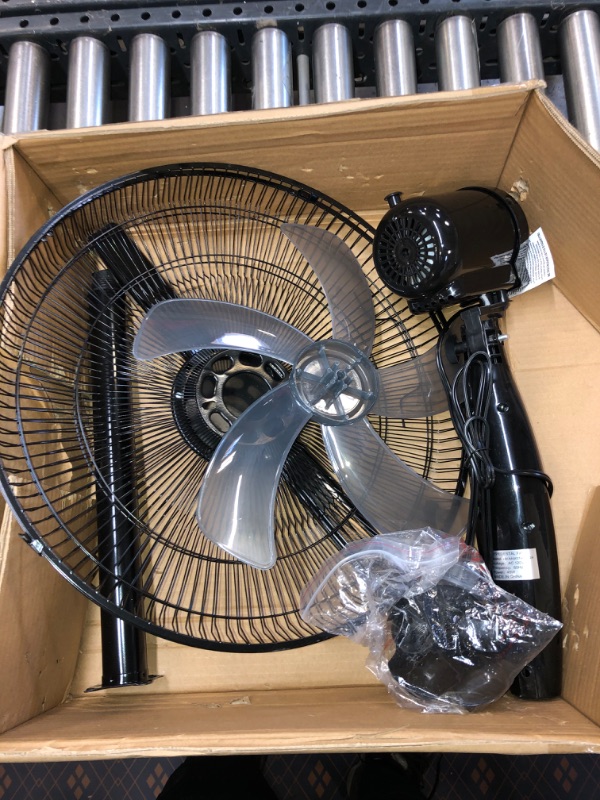 Photo 2 of Oscillating Pedestal Fan, 3-speed Options, 90-Degree Oscillating Head, Adjustable Height and Tilt, Powerful Air Flow, Black