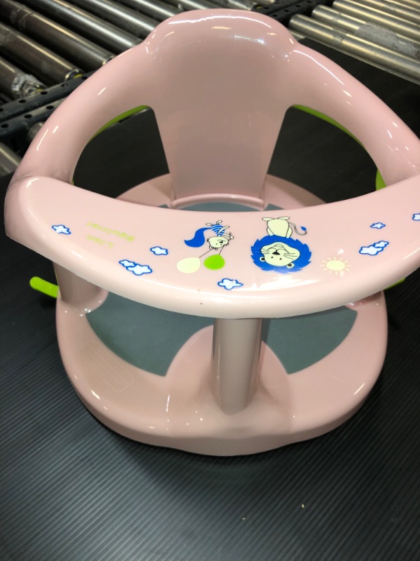 Photo 2 of CAM2 Baby Bath Seat Non-Slip Infants Bath tub Chair with Suction Cups for Stability, Newborn Gift, 6-24 Months (Light Pink)
