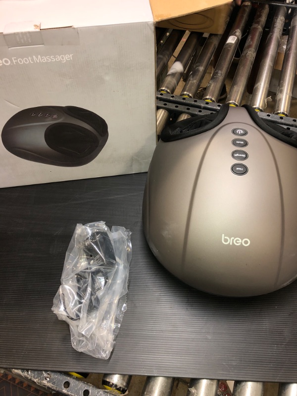 Photo 1 of Breo Foot Massager Machine with Heat, Shiatsu Deep Tissue Kneading, Rolling Massage for Relax, Fits Feet Up to Men Size 12
