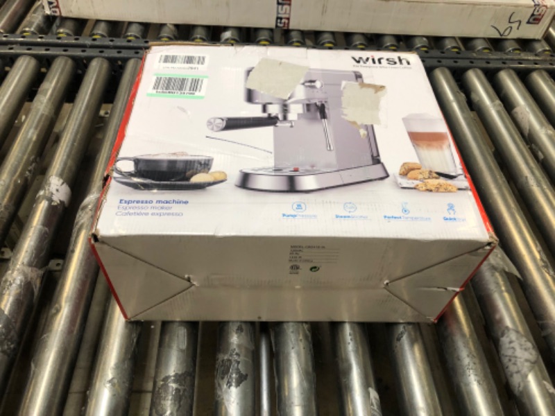Photo 1 of wirsh Espresso Machine, 15 Bar Espresso Maker with Commercial Steamer for Latte and Cappuccino, Expresso Coffee Machine with 42 oz Removable Water Tank, Full Stainless Steel