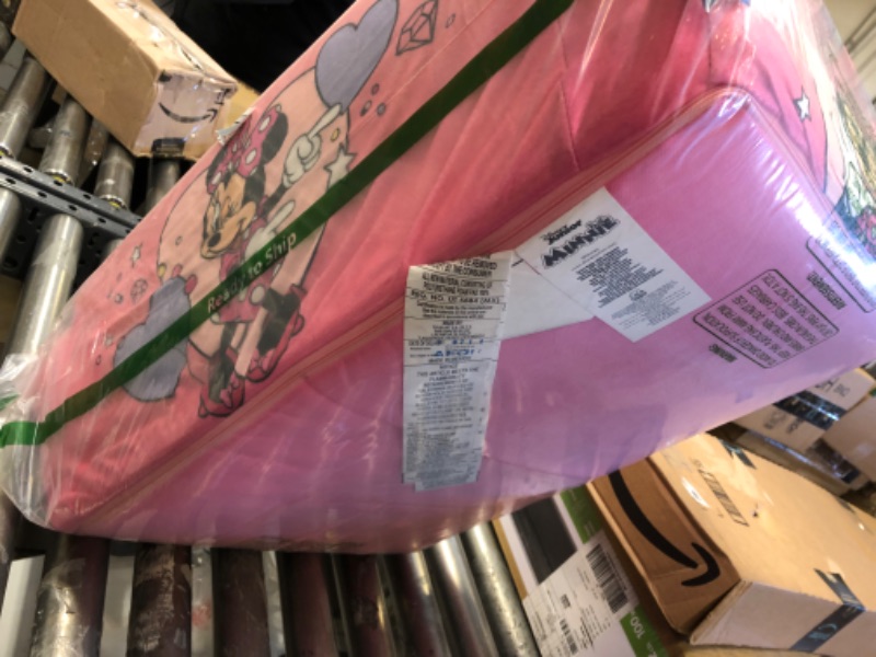 Photo 1 of Marshmallow Furniture, Minnie Mouse 3-in-1 Slumber Sofa, Foam Toddler Nap Mat with Attached Blanket
