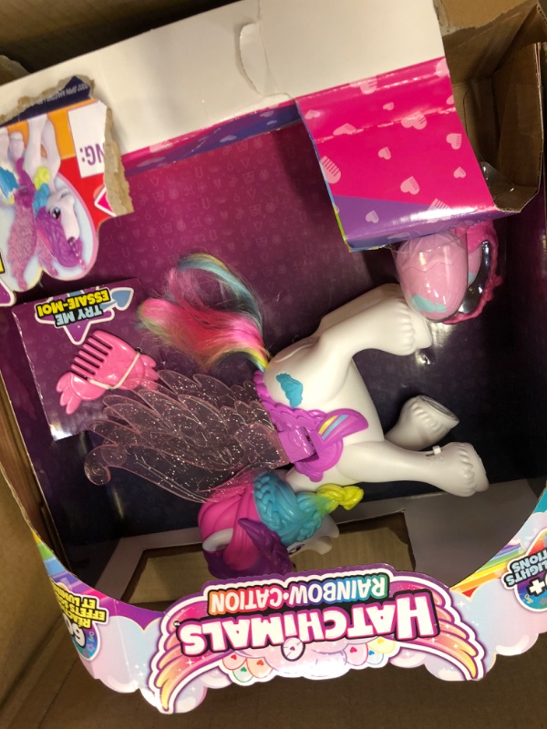 Photo 4 of Hatchimals CollEGGtibles, Hatchicorn Unicorn Toy with Flapping Wings, Over 60 Lights & Sounds, 2 Exclusive Babies, Christmas Kids Toys for Girls (New) Interactive Hatchicorn