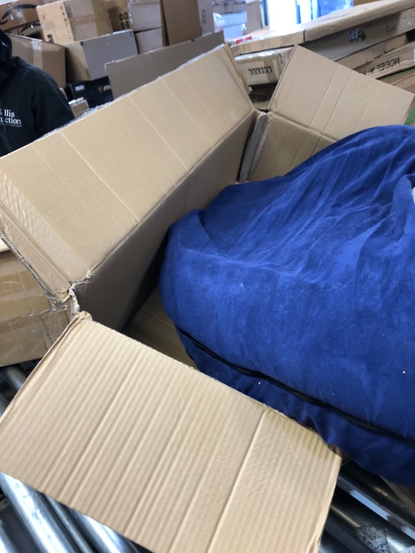 Photo 1 of Amazon Basics Cozy Pet Cave Bed, Small 25 x 25 x 12 Inches, Blue Blue Small