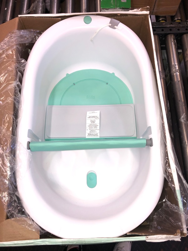 Photo 2 of 4-in-1 Grow-with-Me Bath Tub by Frida Baby Transforms Infant Bathtub to Toddler Bath Seat with Backrest for Assisted Sitting in Tub