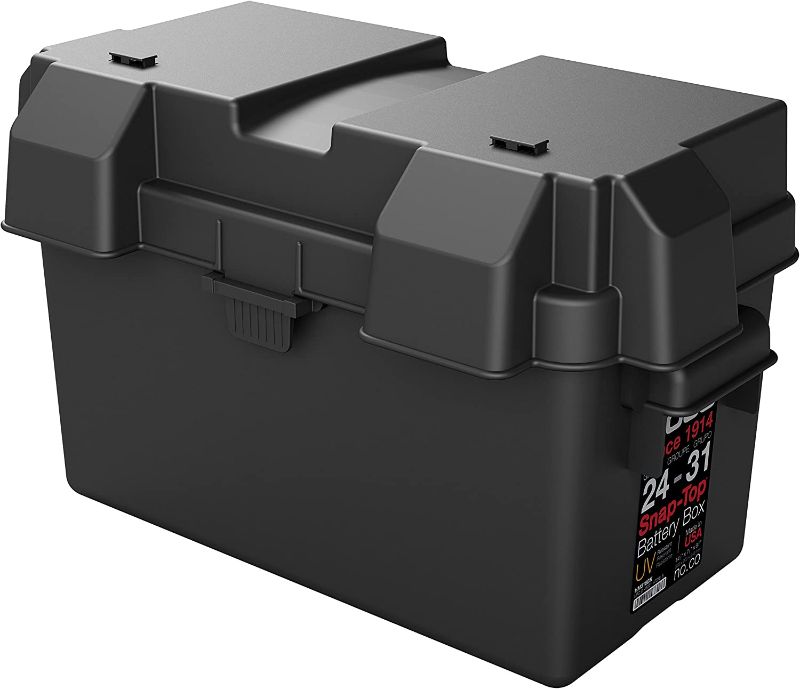 Photo 1 of NOCO Snap-Top HM318BKS Battery Box, Group 24-31 12V Outdoor Waterproof Battery Box for Marine, Automotive, RV, Boat, Camper and Travel Trailer Batteries
