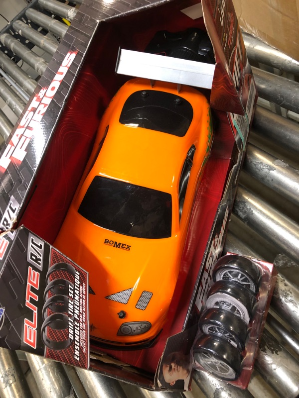 Photo 2 of Jada Toys Fast & Furious 1:10 Toyota Supra Remote Control Car Drift Slide RC with Extra Tires 2.4GHz, Toys for Kids and Adults