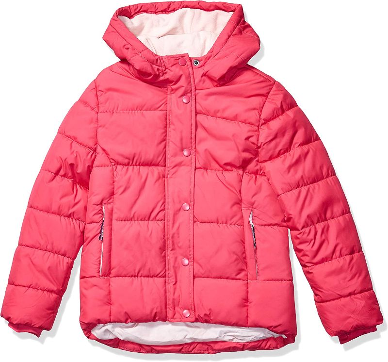 Photo 1 of Amazon Essentials Girls and Toddlers' Heavyweight Hooded Puffer Jacket --- SIZE S(6-7)