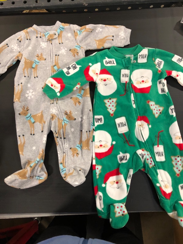 Photo 1 of 0-3 MONTHS -----Simple Joys by Carter's Babies' Holiday Fleece Footed Sleep and Play, Pack of 2