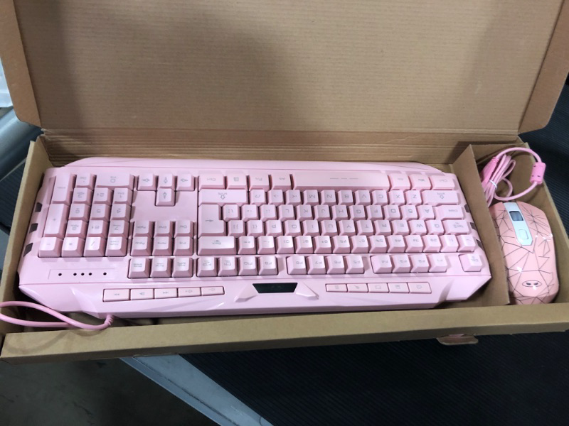 Photo 1 of Pink Gaming Keyboard and Mouse Combo