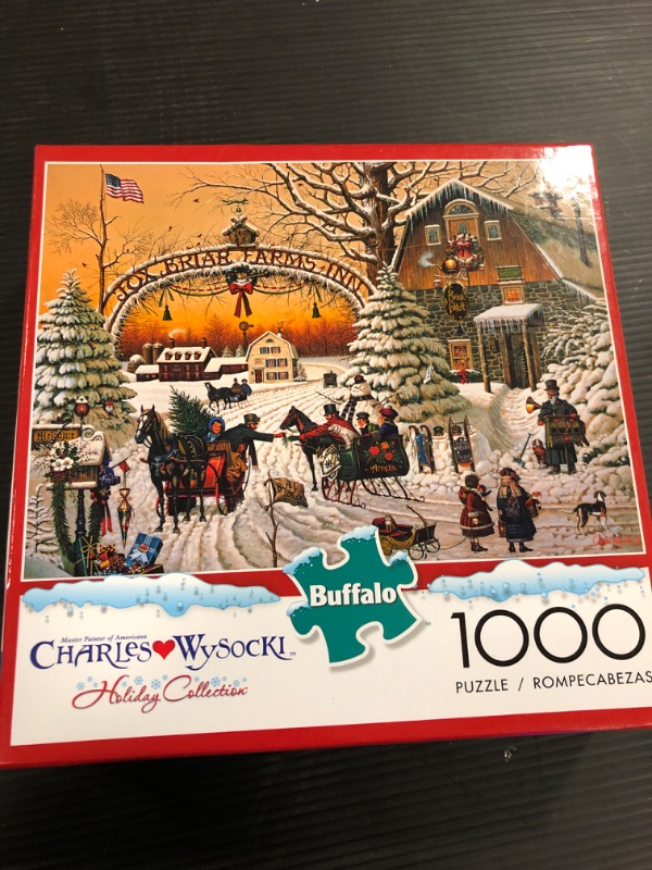 Photo 2 of Buffalo Games - Charles Wysocki - A Christmas Greeting - 1000 Piece Jigsaw Puzzle