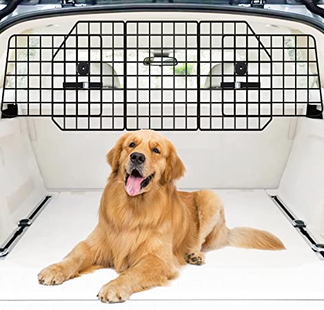 Photo 1 of Adjustable Dog Car Barrier for SUVs,Cars,Vehicles, Trucks, Universal-Fit Pet Divider Gate Large Pet Barrier for Cargo Area 36.6" to 59" Width Black