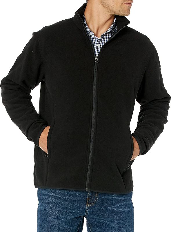 Photo 1 of Amazon Essentials Men's Full-Zip Polar Fleece Jacket (Available in Big & Tall) XL Black
