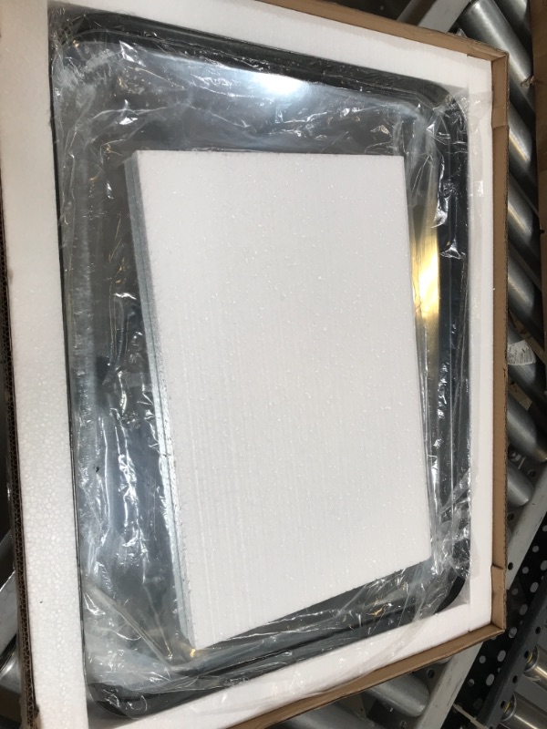 Photo 2 of 18x24 Black Bathroom Mirror Rectangle Mirror Small Wall Mirror Vanity Mirror with Metal Frame Rounded Corner Mirror for Bathroom Bedroom Living Room Black 18x24