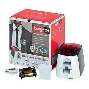 Photo 1 of  Badgy200 Color ID Card Printer\nincl Ribbon 100 Cards Sw And Cables.
