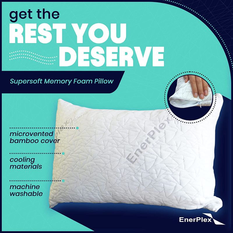 Photo 1 of 1pc EnerPlex Memory Foam Pillows  CertiPUR-US Certified Pillow 