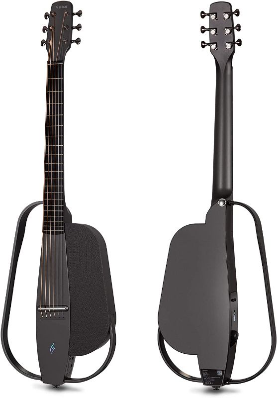 Photo 1 of 1pcs----Enya NEXG Acoustic-Electric Carbon Fiber Audio Guitar Smart Acustica Guitarra for Adults with 50W Wireless Speaker, Preamp, Wireless Microphone, Hi-Fi Monitor Earphones, Strap, and Case(Black)
