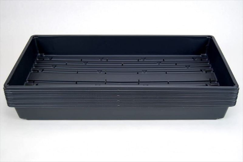 Photo 1 of 10 Plant Growing Trays (with Drain Holes) - 20" x 10" - Perfect Garden Seed Starter Grow Trays: for Seedlings, Indoor Gardening, Growing Microgreens, Wheatgrass & More - Soil or Hydroponic