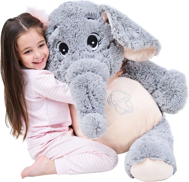 Photo 1 of IKASA Giant Elephant Stuffed Animal Plush Toys Gifts
