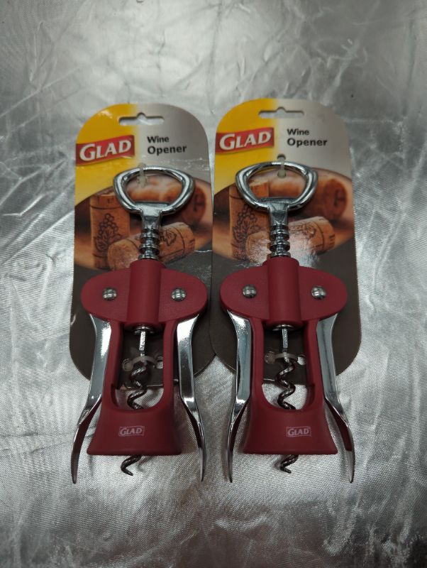 Photo 1 of Glad Wine Opener - Red - 2 Pack