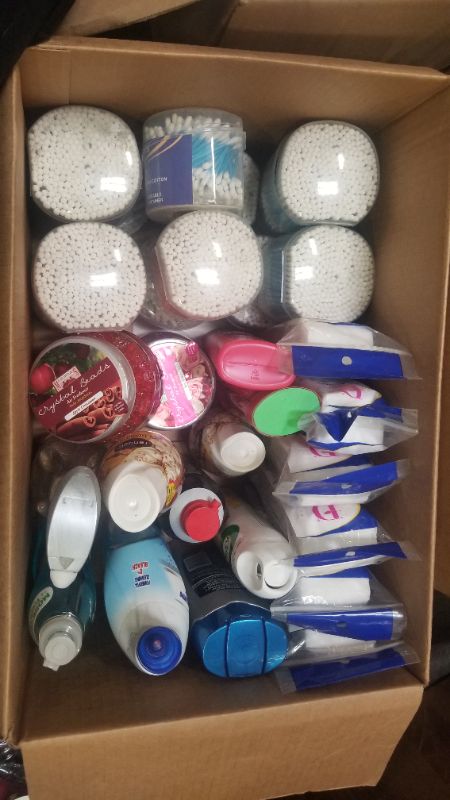 Photo 1 of Qutips, cotton pads, cleaner, air refreshers, shower products 