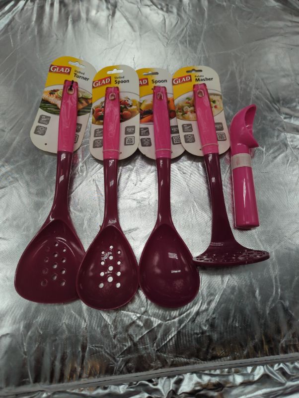 Photo 1 of Glad Kitchen Utensils - 5PCS - Pink