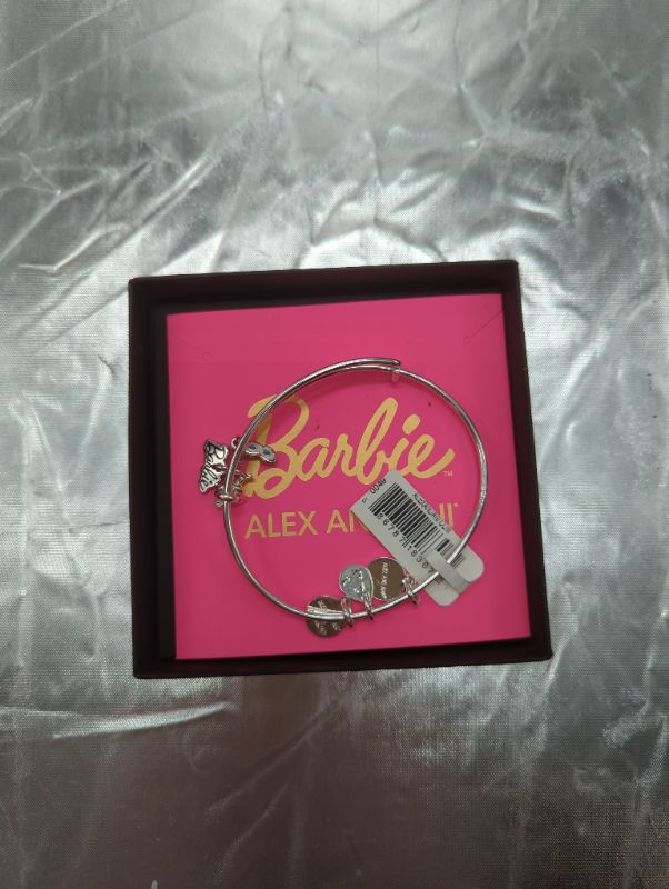 Photo 3 of Alex and Ani Barbie Charm Bangle Bracelet Silver/Trio One Size