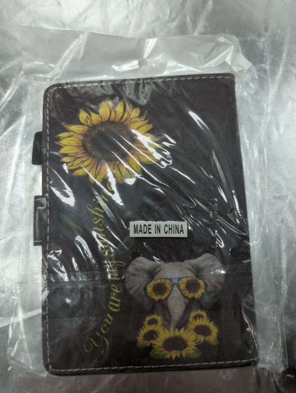 Photo 2 of Kindle Paperwhite Case - Elephant/Sunflowers "You Are My Sunshine"