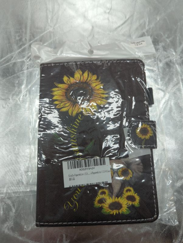 Photo 1 of Kindle Paperwhite Case - Elephant/Sunflowers "You Are My Sunshine"