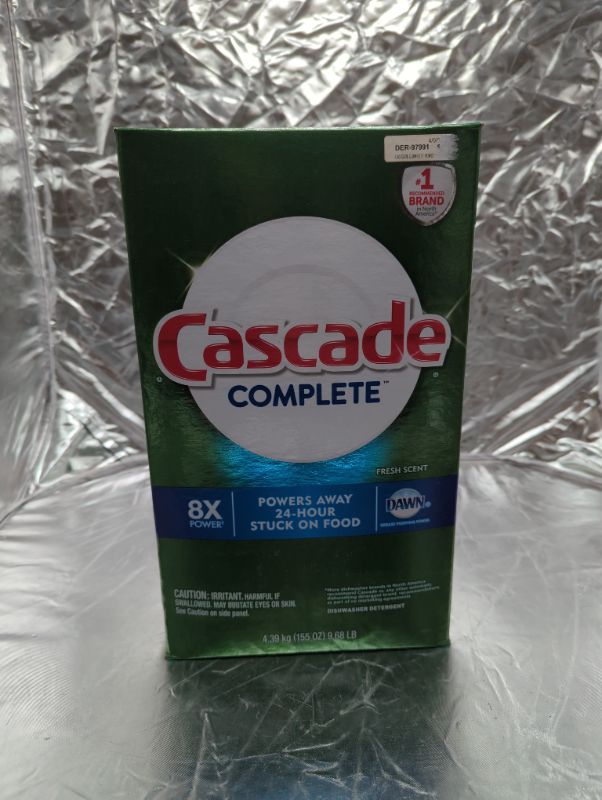 Photo 2 of Cascade Complete Powder Dishwasher Detergent, Fresh Scent (155 oz.) Fresh Scent 9.68 Pound (Pack of 1)