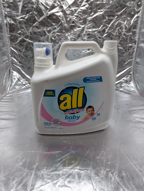 Photo 1 of All Baby Liquid Laundry Detergent, Gentle for Baby, 141 Oz, 94 Loads