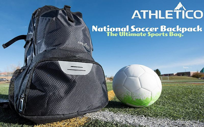 Photo 3 of Athletico National Soccer Bag - Backpack for Soccer, Basketball & Football Includes Separate Cleat and Ball Holder
