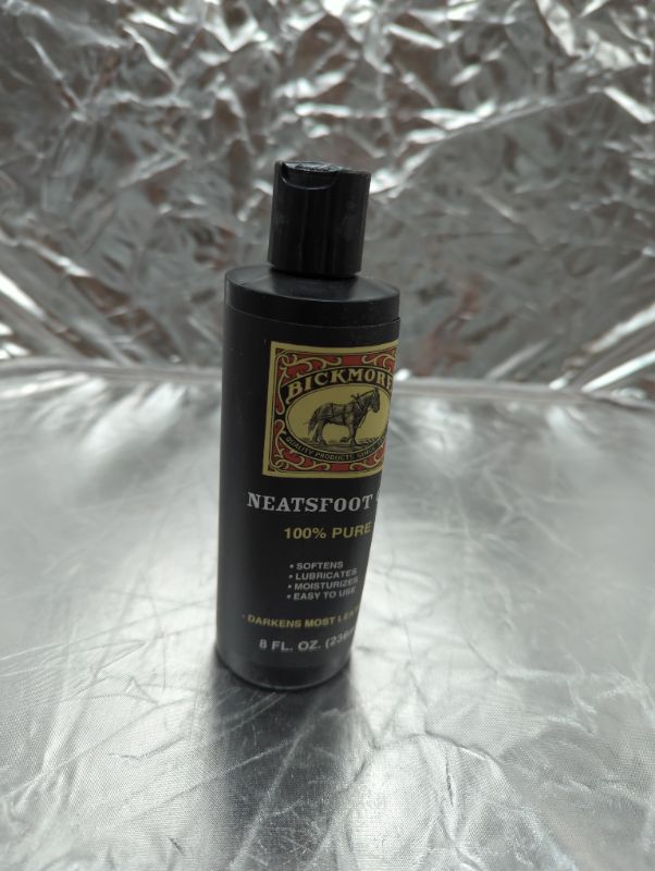 Photo 4 of Bickmore 100% Pure Neatsfoot Oil 8 oz - Leather Conditioner and Wood Finish - Works Great on Leather Boots, Shoes, Baseball Gloves, Saddles, Harnesses & Other Horse Tack
