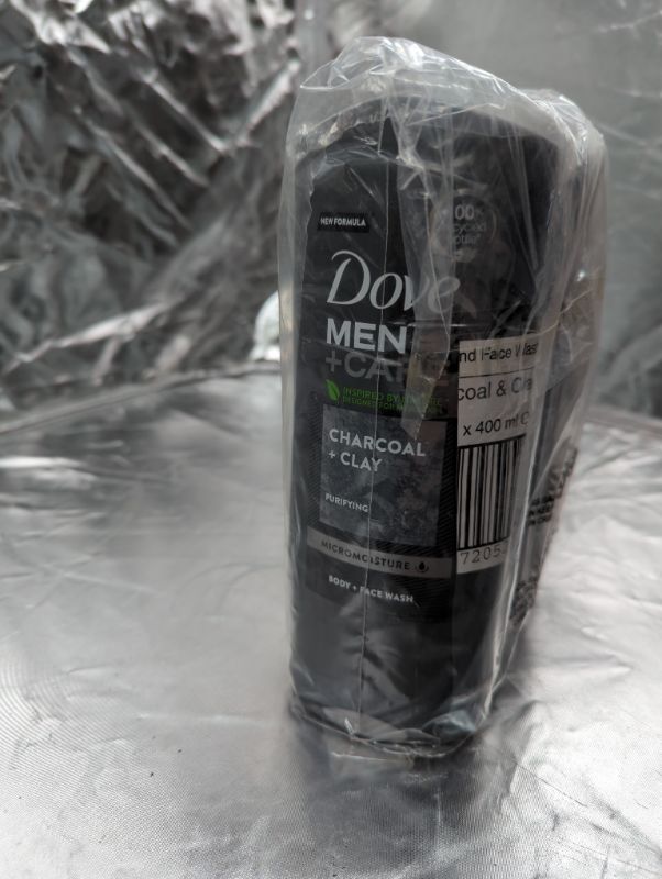 Photo 1 of Dove's Men Body & Face Wash 400Ml Charcoal & Clay Cypress 13.5 Fl Oz (Pack of 3)