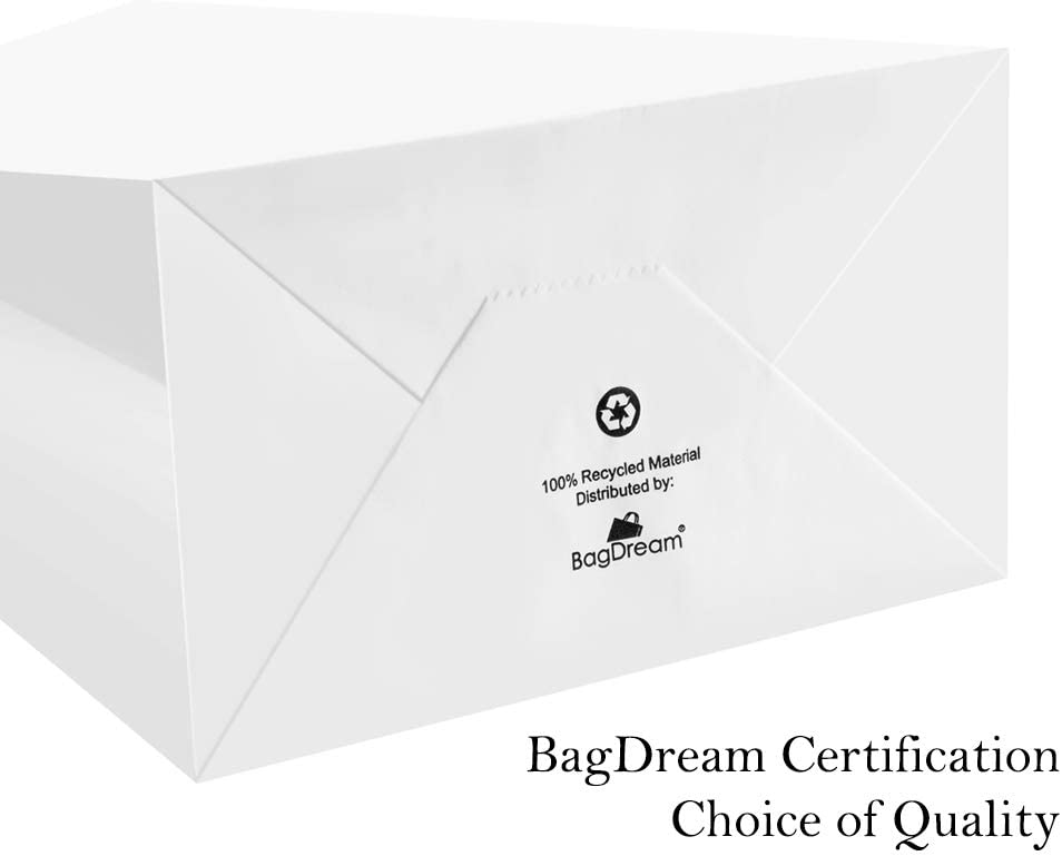 Photo 5 of BagDream Paper Lunch Bags 12lb 100Pcs Kraft White Paper Bags Bulk, Bread Bags Paper Snack Bags 7x4.5x13.75 Inches Kraft Sack Lunch Bags
